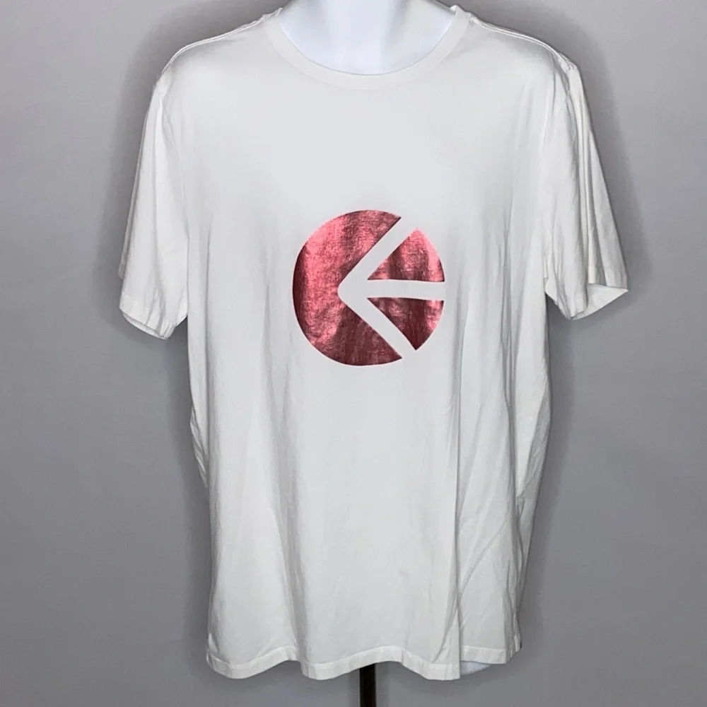 Ethika Crew Neck Short Sleeve Metallic Pink Logo Print Classic Fit T Shirt - LG - Picture 1 of 5